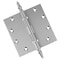 Embassy 5 x 5 Solid Brass Ball Bearing Hinge, Satin Nickel Finish Steeple Tips 5050BBUS15S-1 - alternate 1